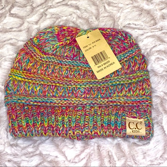C.C Kids Multi Color Beanie Knit Hat - NWT - Picture 4 of 4